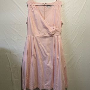 ISAAC MIZRAHI Midi Dress Pink Retro Pinup 18